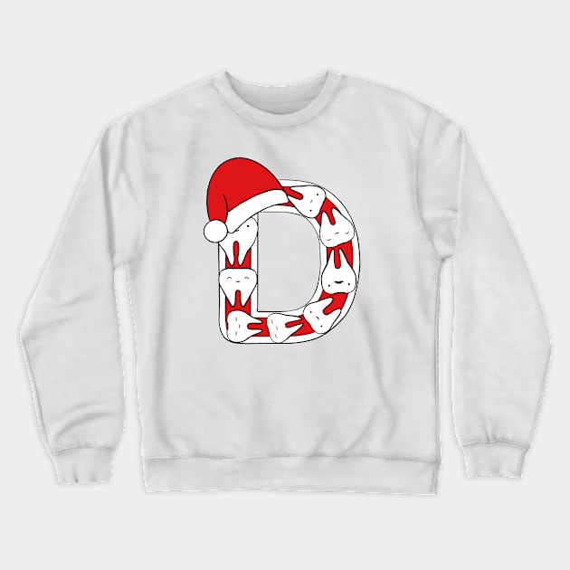 Letter D (Happimola Christmas Alphabet) Crewneck Sweatshirt by Happimola